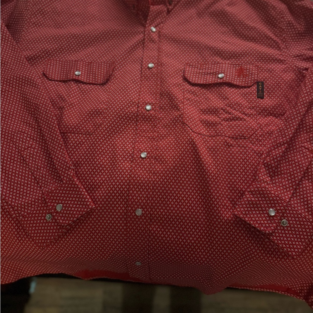 CInch FR Red  Patterned Men's Shirt